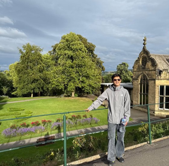 Pawan Singh Kapkoti in a Yorkshire park